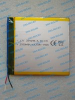 Аккумулятор 95x90х3 мм 3.7V 3700mAh 2 провода